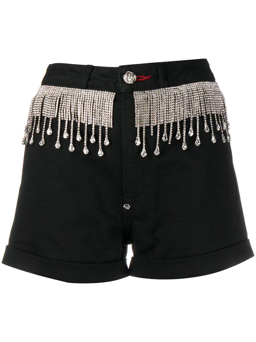 Philipp Plein Shorts mit Kristallen - Schwarz von Philipp Plein