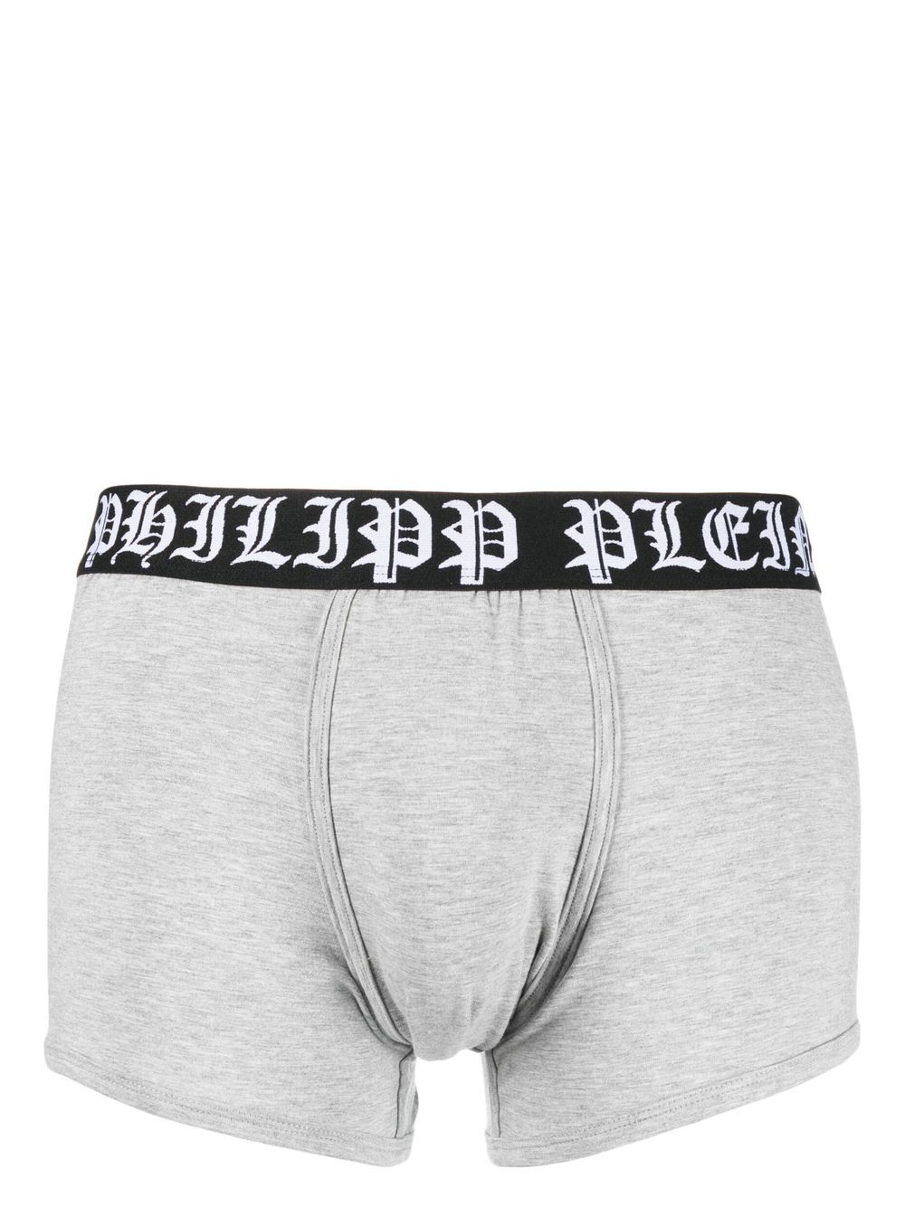 Philipp Plein Shorts mit Logo-Bund - Grau von Philipp Plein