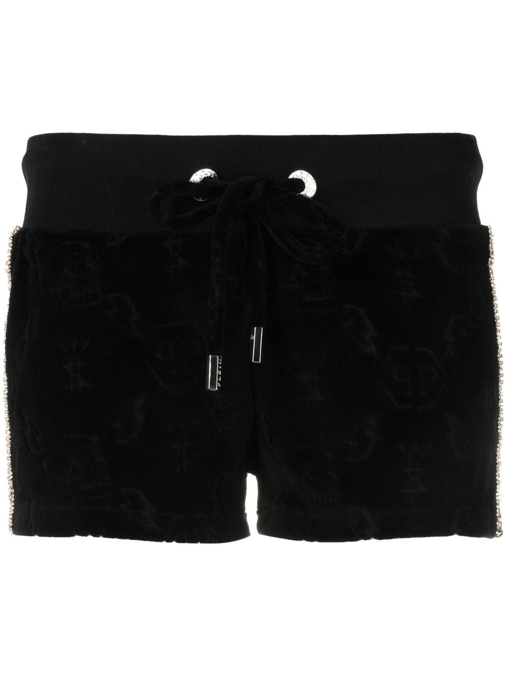 Philipp Plein Shorts mit Monogramm - Schwarz von Philipp Plein