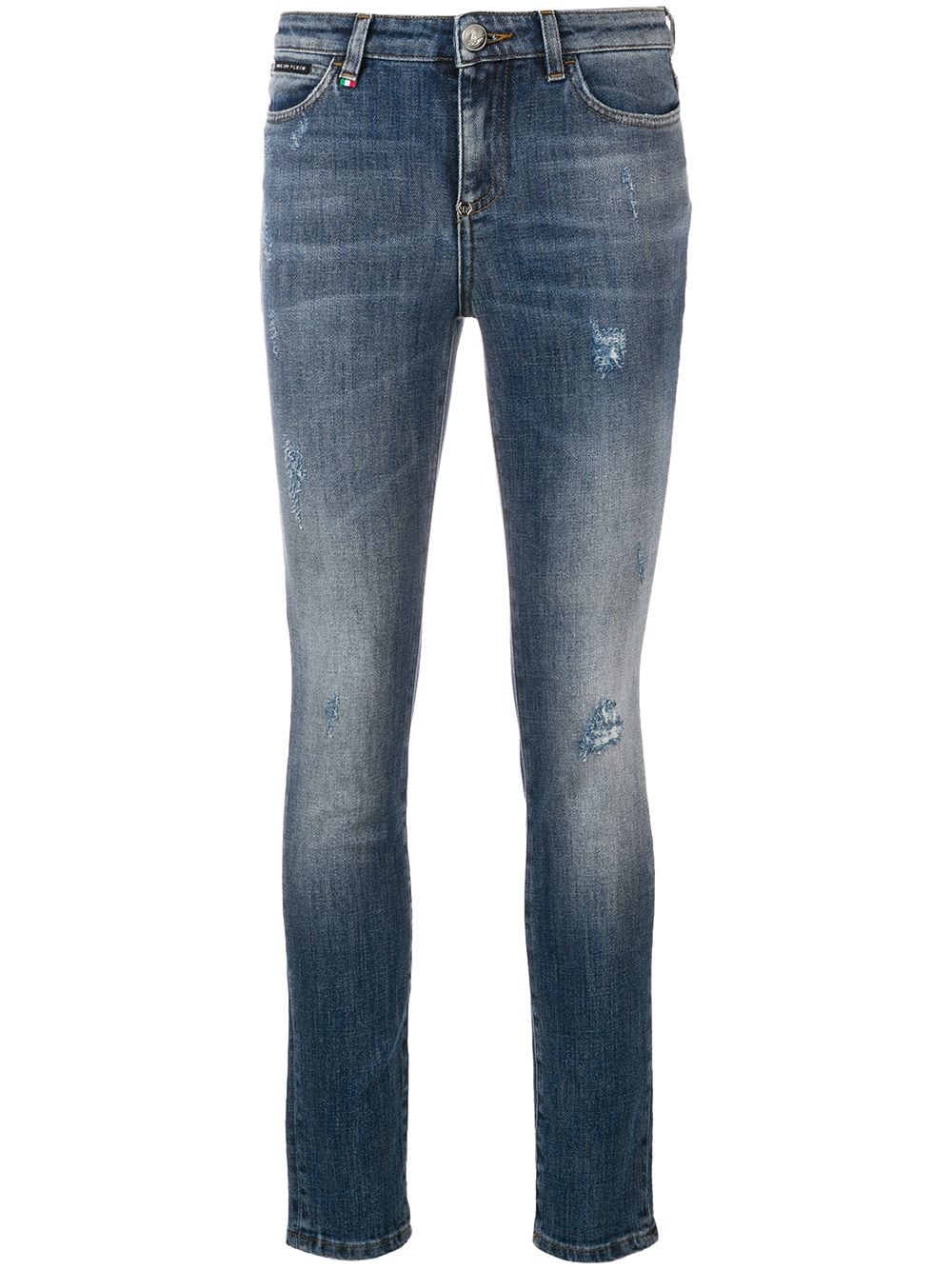 Philipp Plein Skinny-Jeans im Distressed-Look - Blau von Philipp Plein