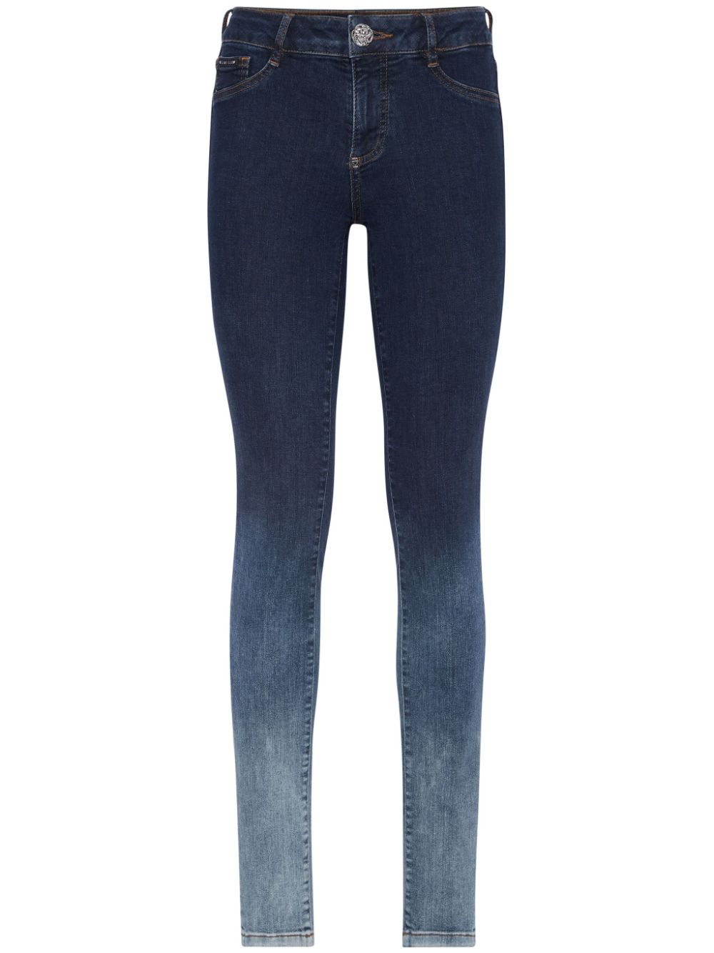 Philipp Plein Skinny-Jeans mit Logo-Applikation - Blau von Philipp Plein