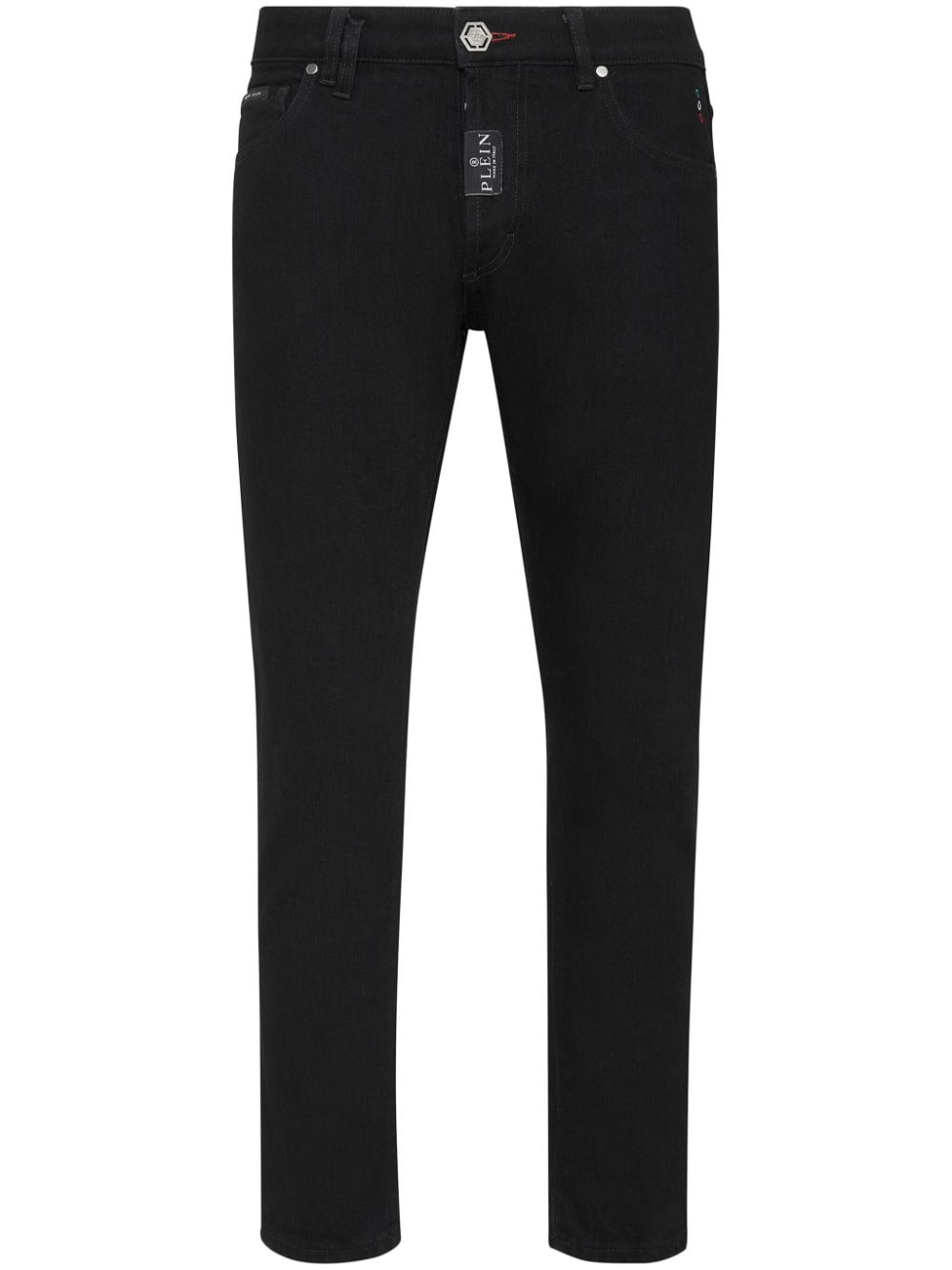 Philipp Plein Skinny-Jeans mit Logo-Patch - Schwarz von Philipp Plein