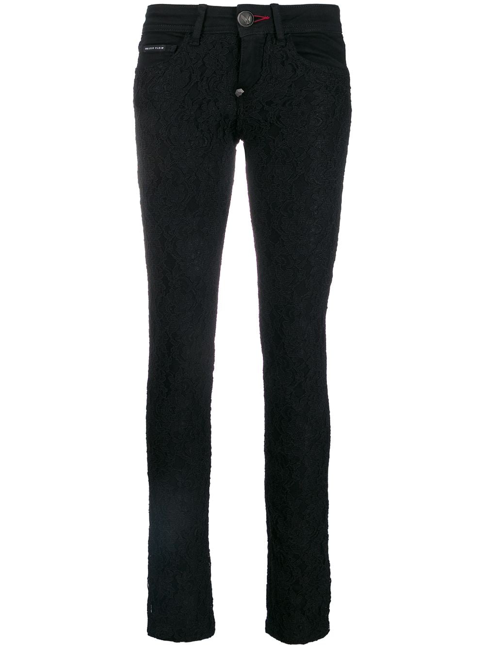 Philipp Plein Skinny-Jeans mit Spitze - Schwarz von Philipp Plein