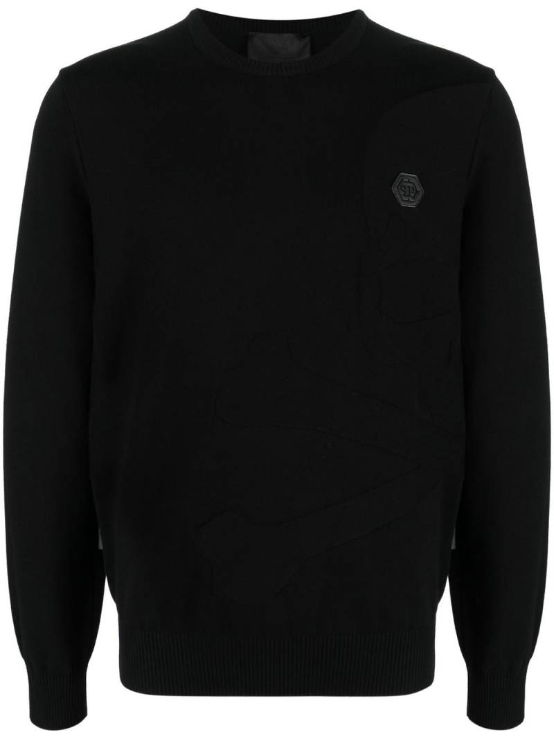 Philipp Plein Skull Bones Pullover - Schwarz von Philipp Plein