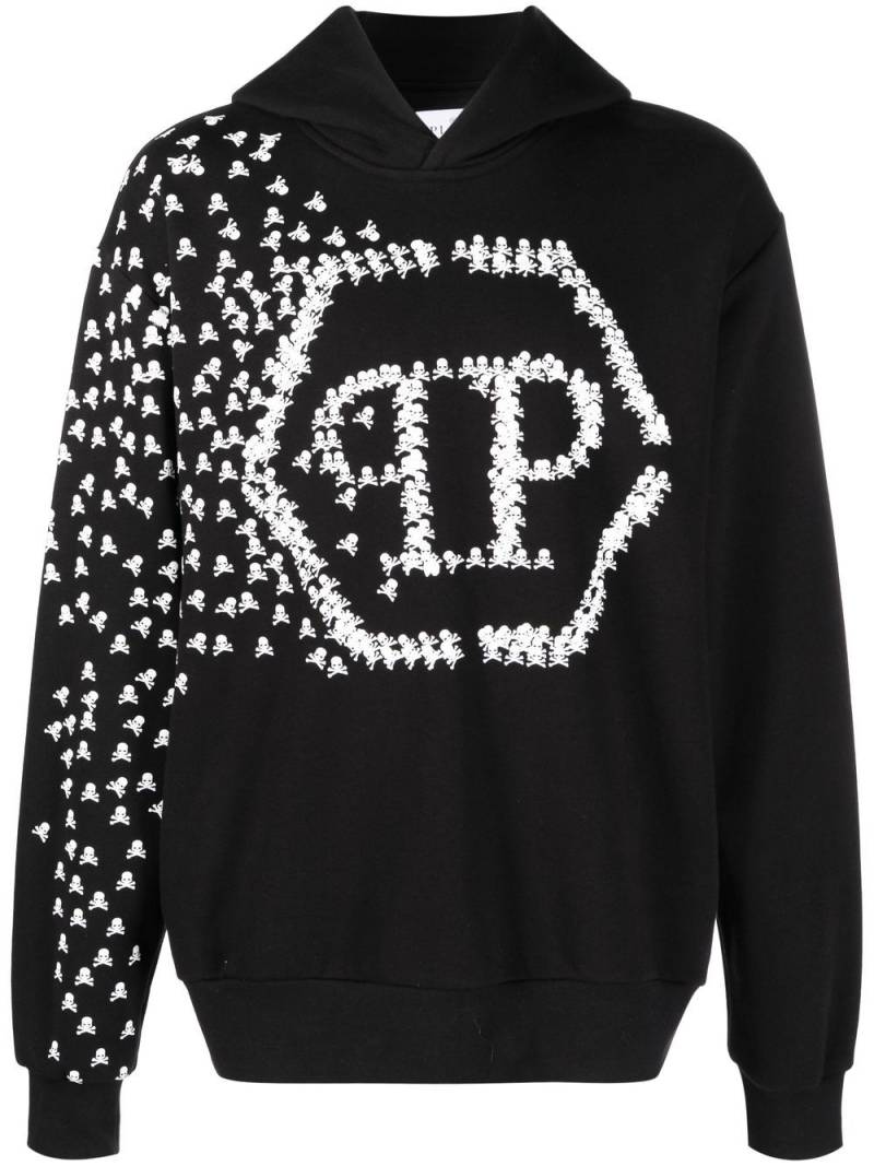 Philipp Plein Skull and Bones Hoodie - Schwarz von Philipp Plein