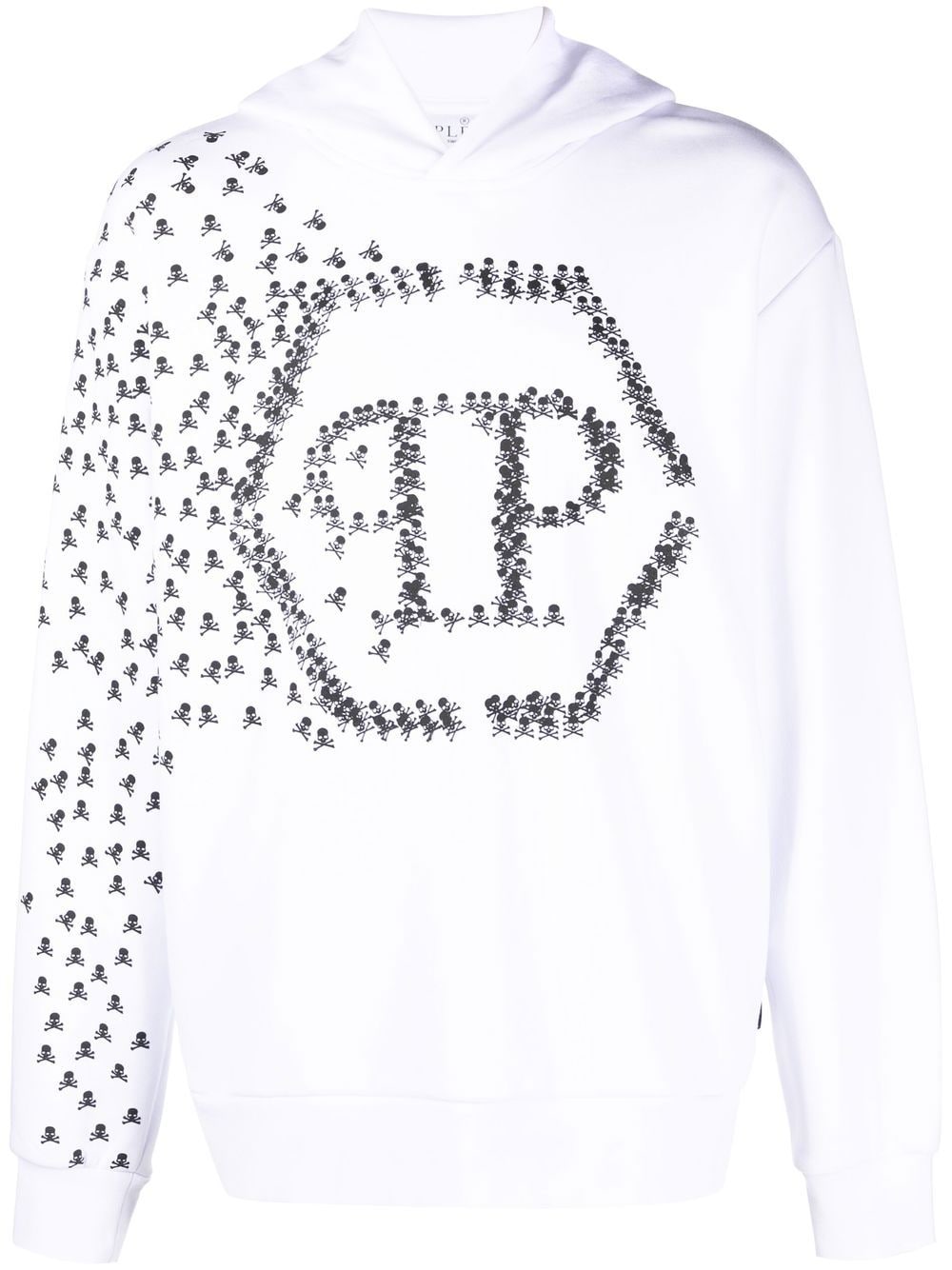 Philipp Plein Skull and Bones Hoodie - Weiß von Philipp Plein