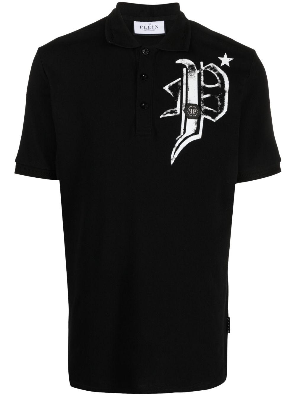 Philipp Plein Skull and Bones Poloshirt - Schwarz von Philipp Plein