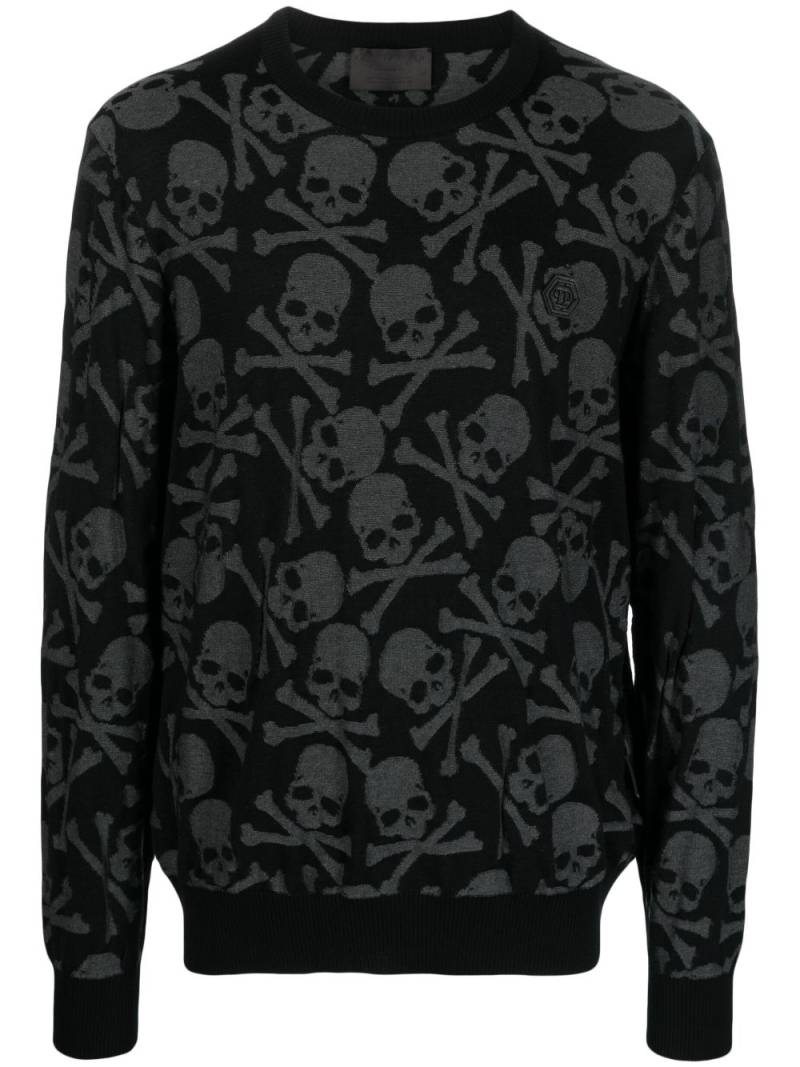 Philipp Plein Skull and Bones Pullover - Schwarz von Philipp Plein