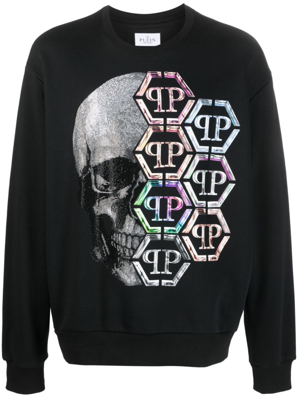 Philipp Plein Skull and Plein Sweatshirt - Schwarz von Philipp Plein