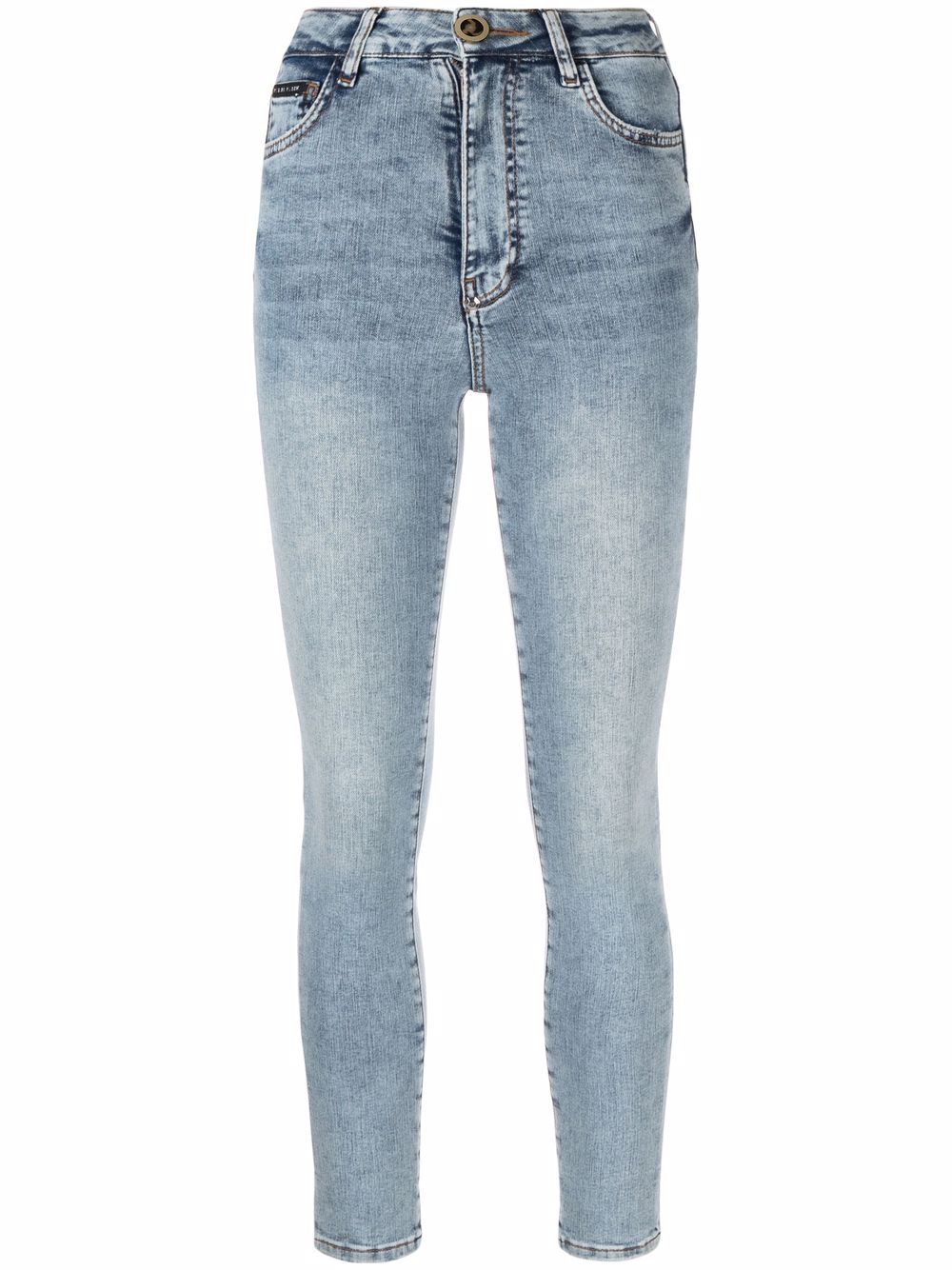 Philipp Plein Skinny-Jeans mit Totenkopf - Blau von Philipp Plein