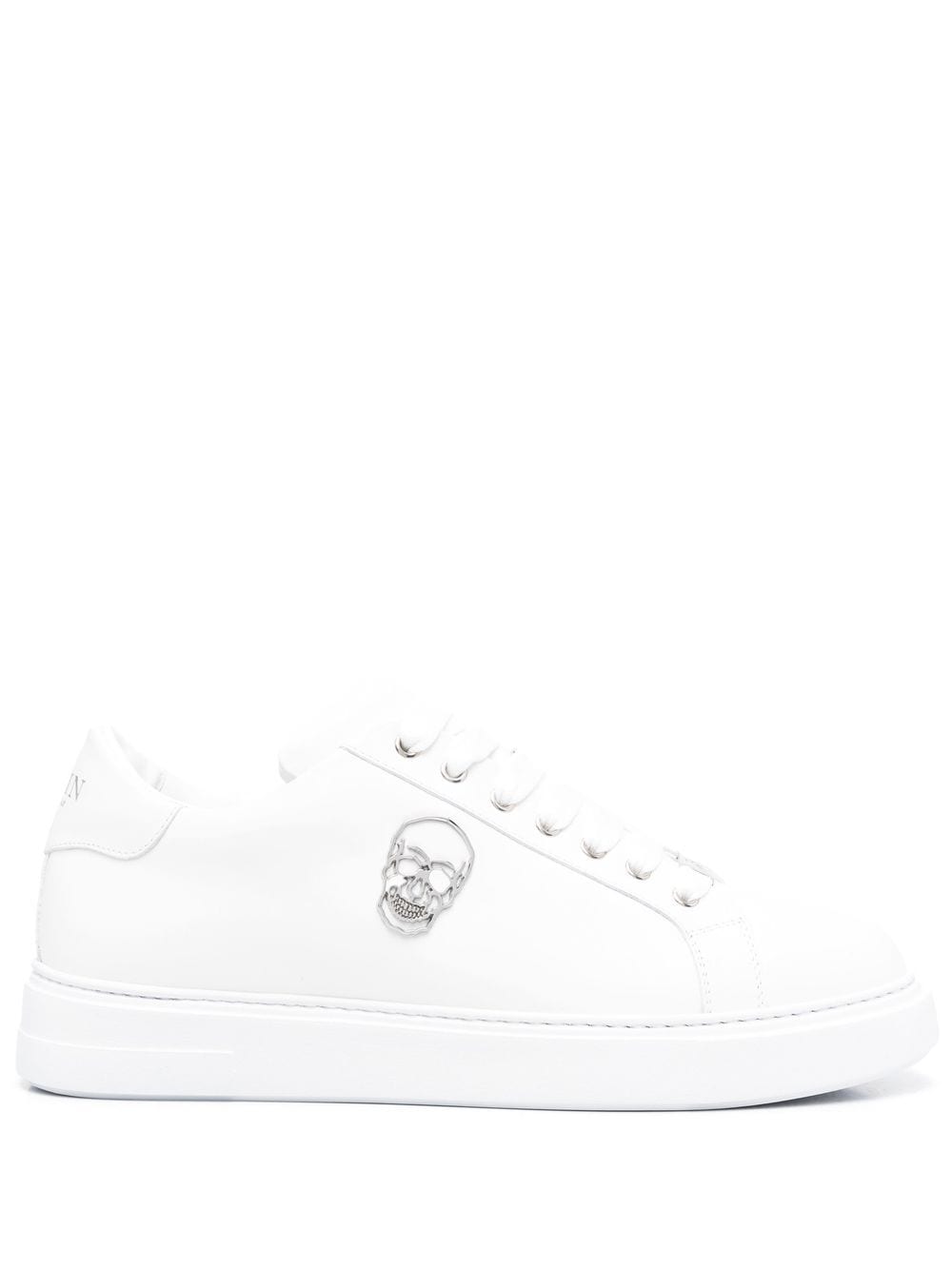 Philipp Plein Sneakers mit Totenkopf-Schild - Weiß von Philipp Plein