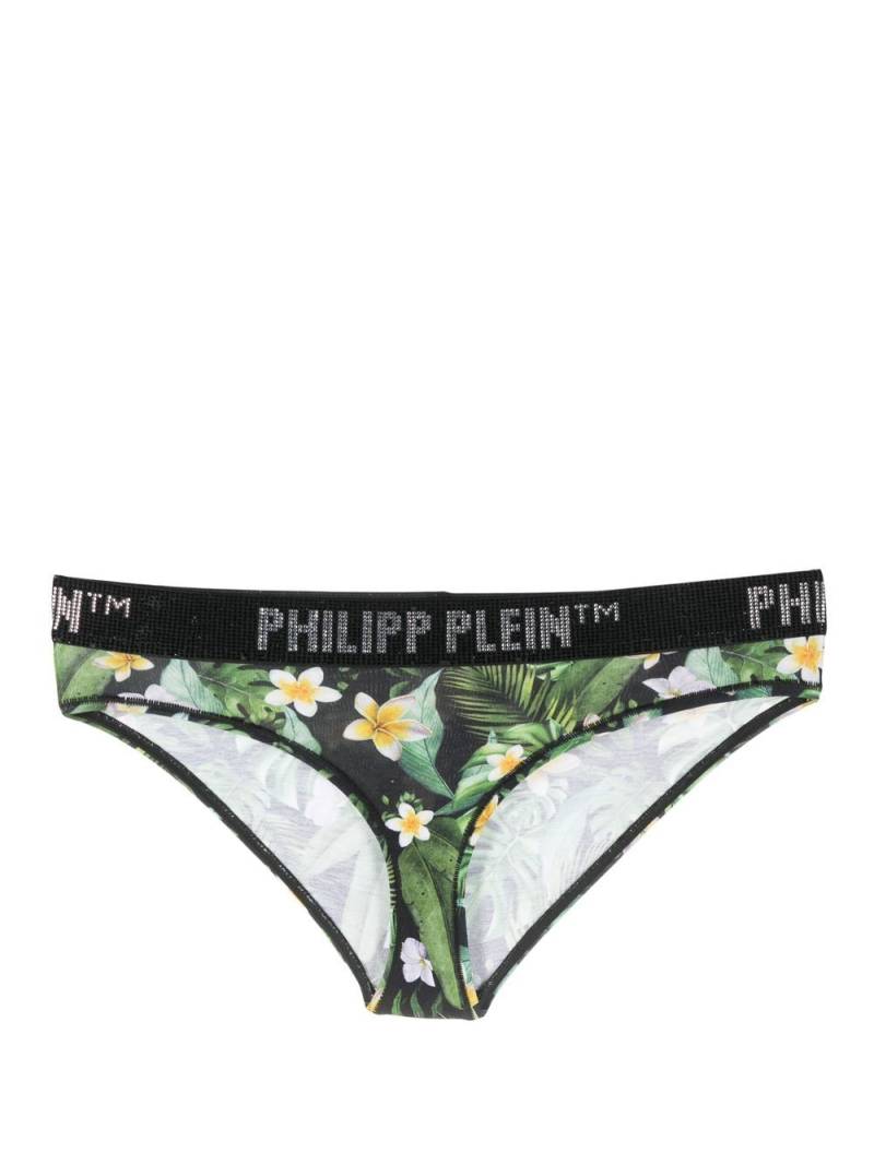 Philipp Plein Slip mit Blumen-Print - Grün von Philipp Plein