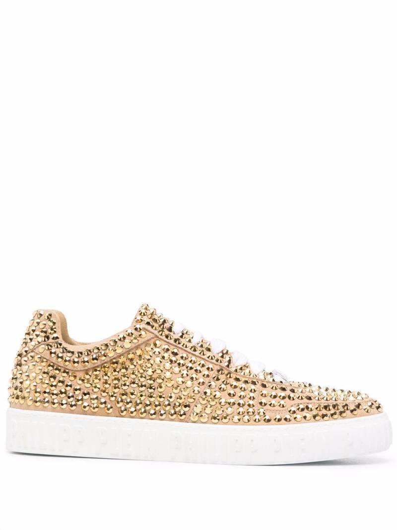 Philipp Plein Sneakers mit Kristallen - Gold von Philipp Plein