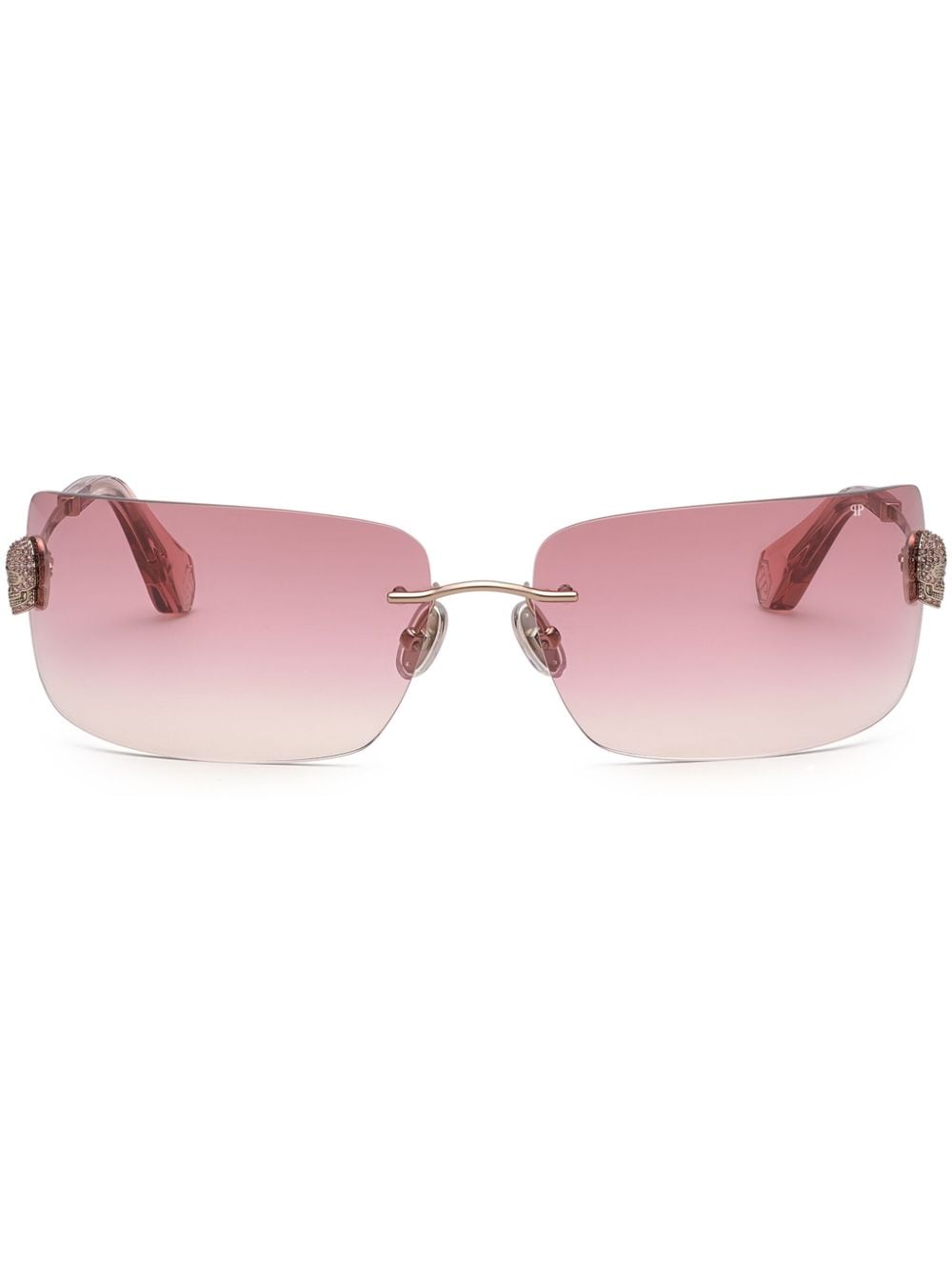 Philipp Plein Sonnenbrille mit Totenkopf-Motiv - Rosa von Philipp Plein