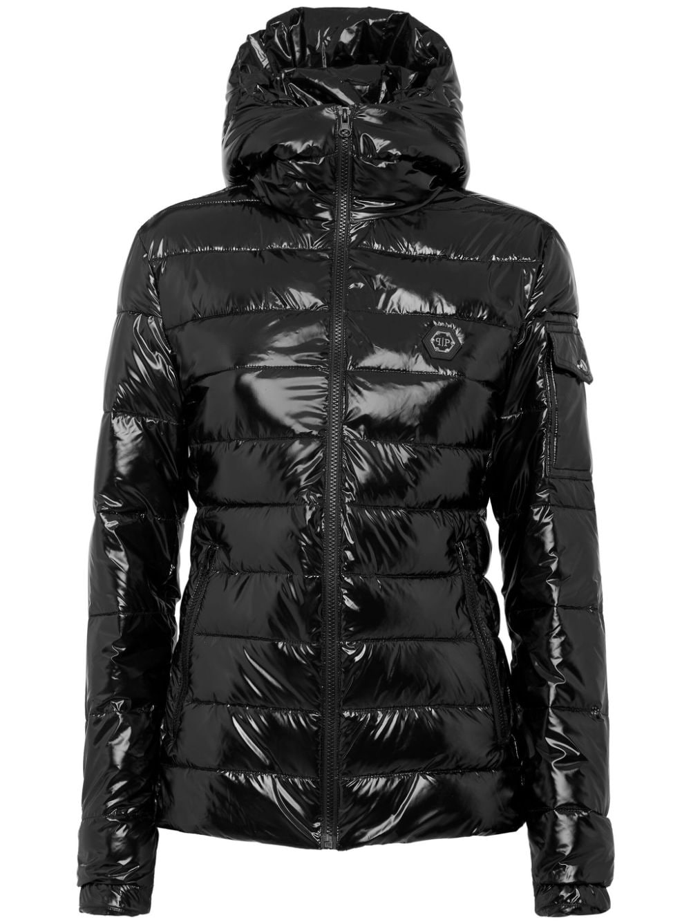 Philipp Plein Steppjacke mit Logo - Schwarz von Philipp Plein