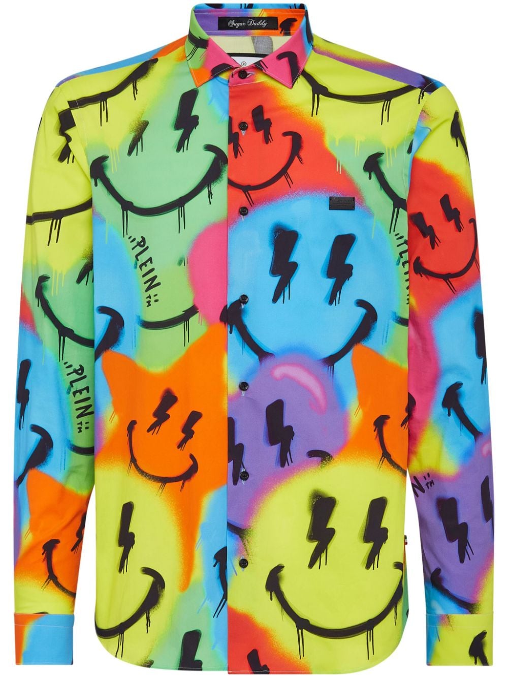 Philipp Plein Sugar Daddy Hemd mit Smiley-Print - Grün von Philipp Plein