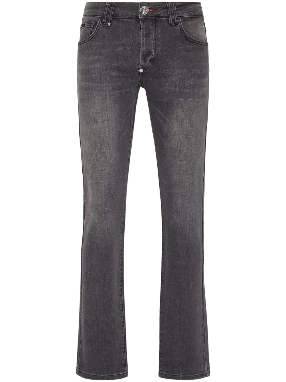 Philipp Plein Tief sitzende Supreme Iconic Straight-Leg-Jeans - Grau von Philipp Plein