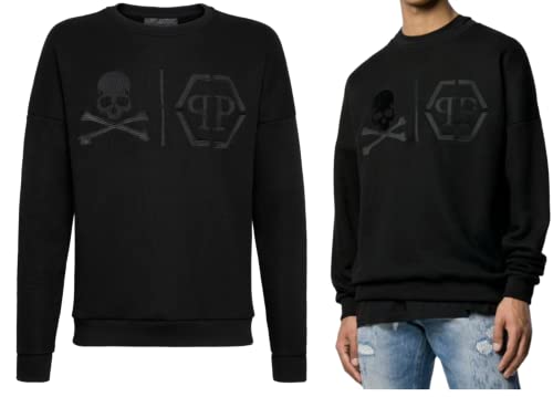 Philipp Plein Sweatshirt Sweater Jumper Hoody Sweatjacke Pullover Skull Embroidered (as3, Alpha, m, Regular, Regular) von Philipp Plein