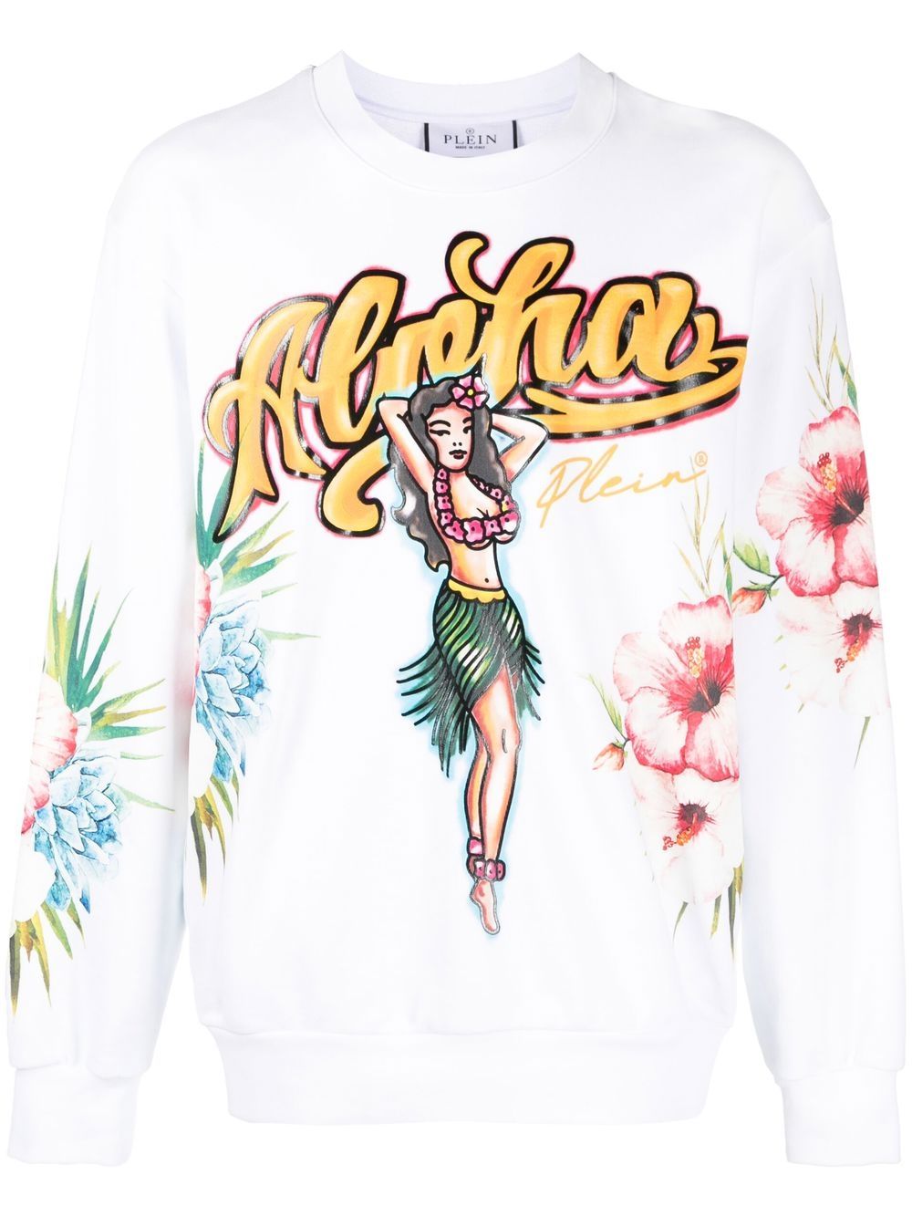 Philipp Plein Sweatshirt mit Hawaii-Print - Weiß von Philipp Plein