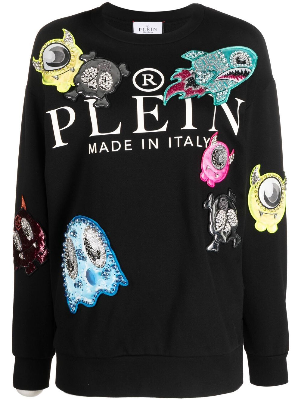 Philipp Plein Sweatshirt mit Monster-Print - Schwarz von Philipp Plein