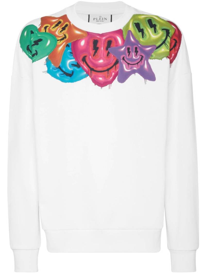 Philipp Plein Sweatshirt mit Smile-Print - Weiß von Philipp Plein