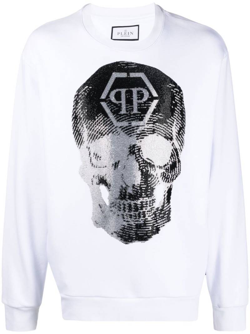 Philipp Plein Sweatshirt mit Totenkopf-Print - Weiß von Philipp Plein