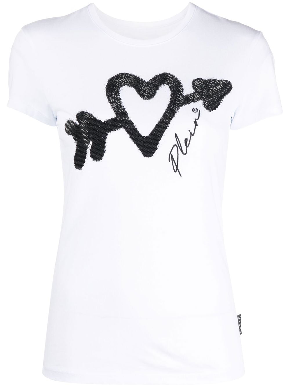 Philipp Plein T-Shirt mit Kristall-Logo - Weiß von Philipp Plein