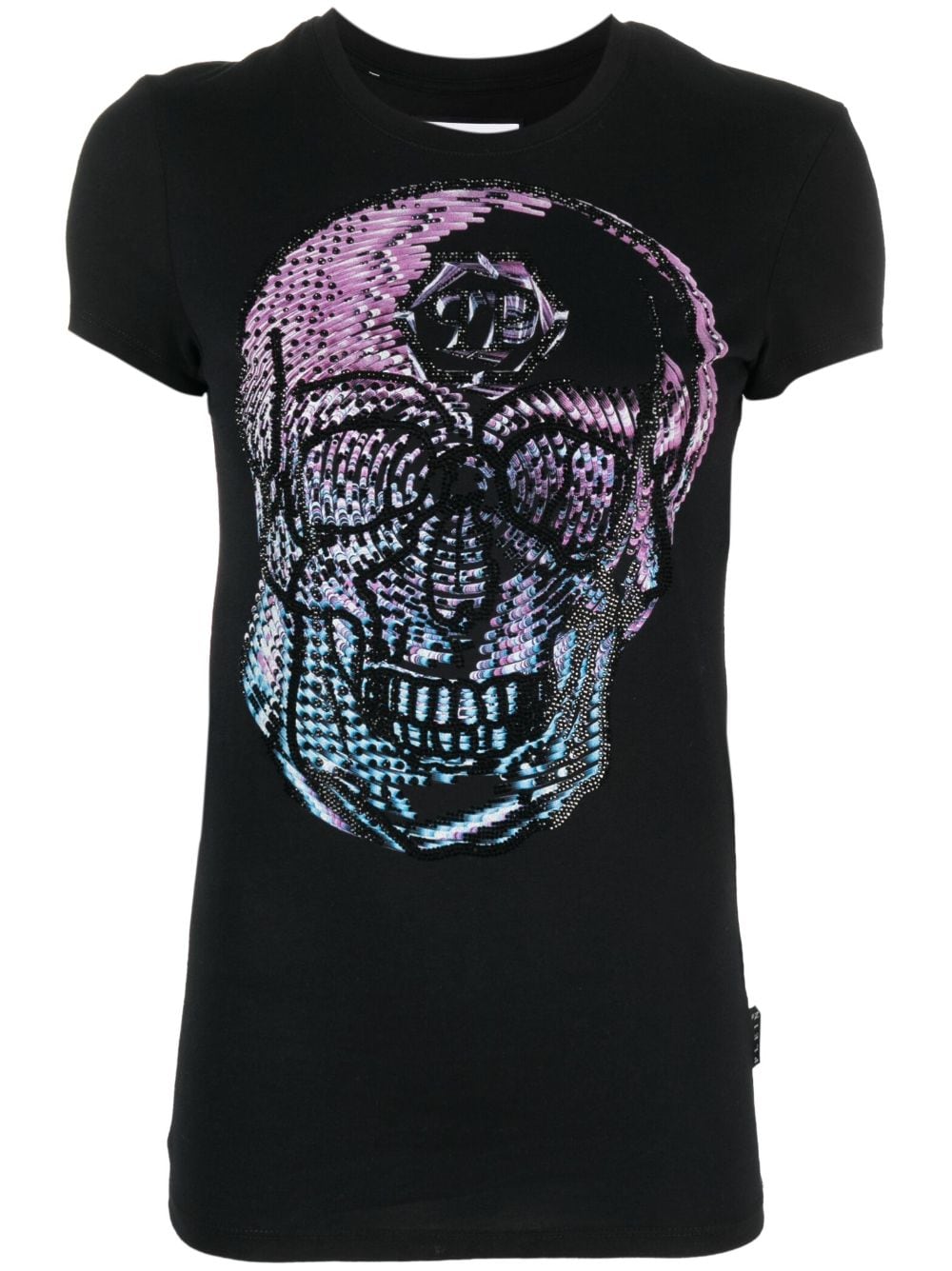 Philipp Plein T-Shirt mit Kristall-Totenkopf - Schwarz von Philipp Plein