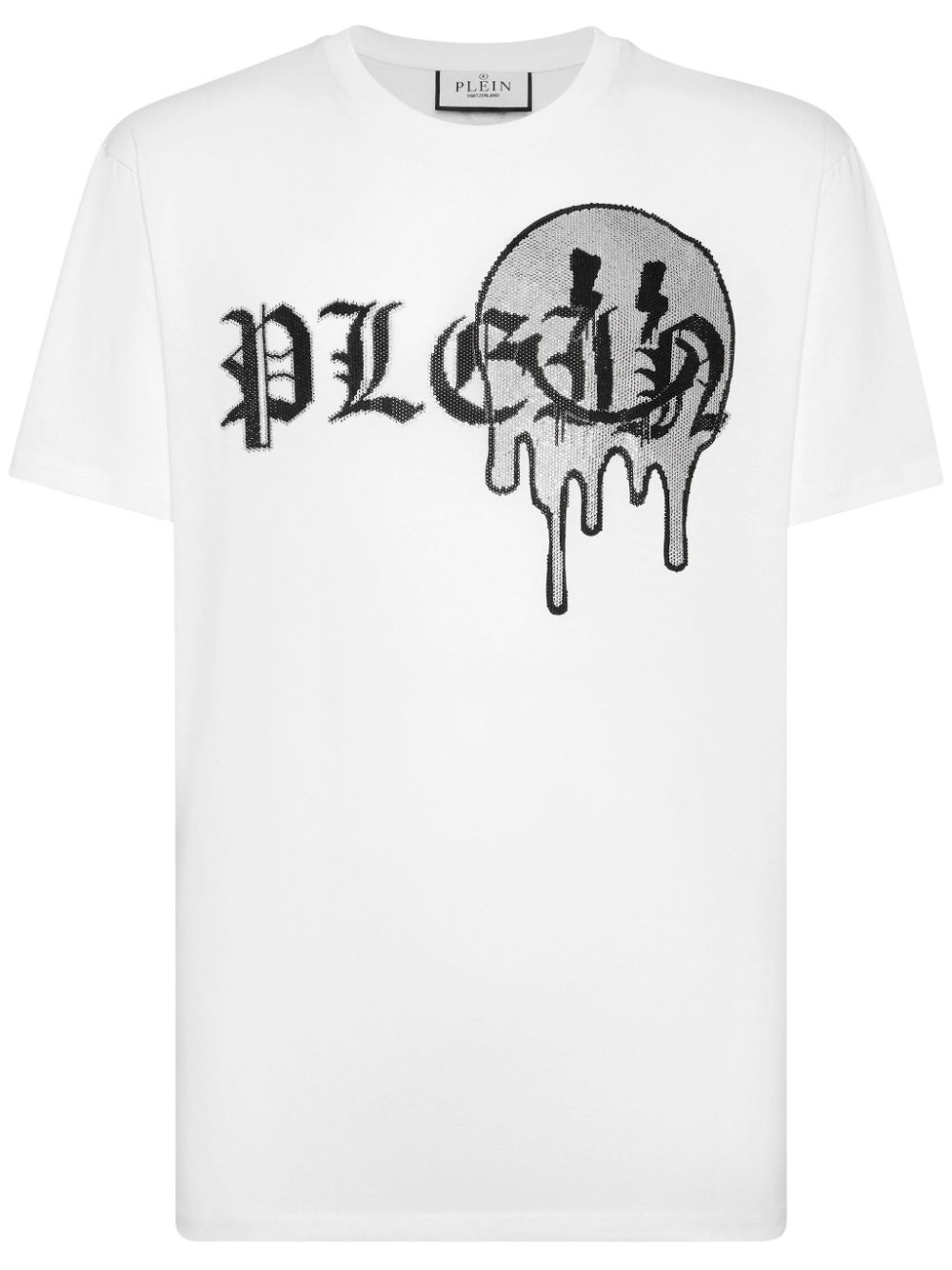 Philipp Plein T-Shirt mit Strass-Logo - Weiß von Philipp Plein