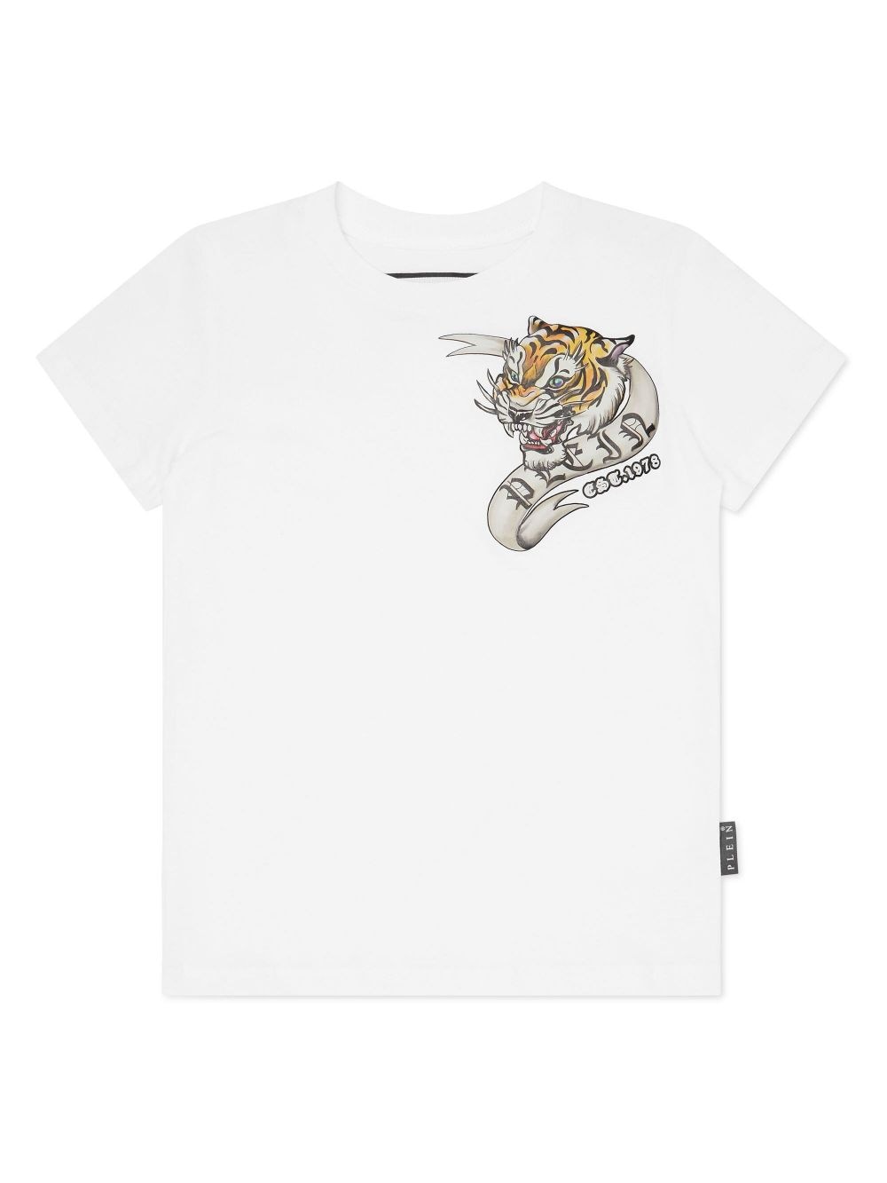 Philipp Plein Junior T-Shirt mit Tiger-Print - Weiß von Philipp Plein Junior