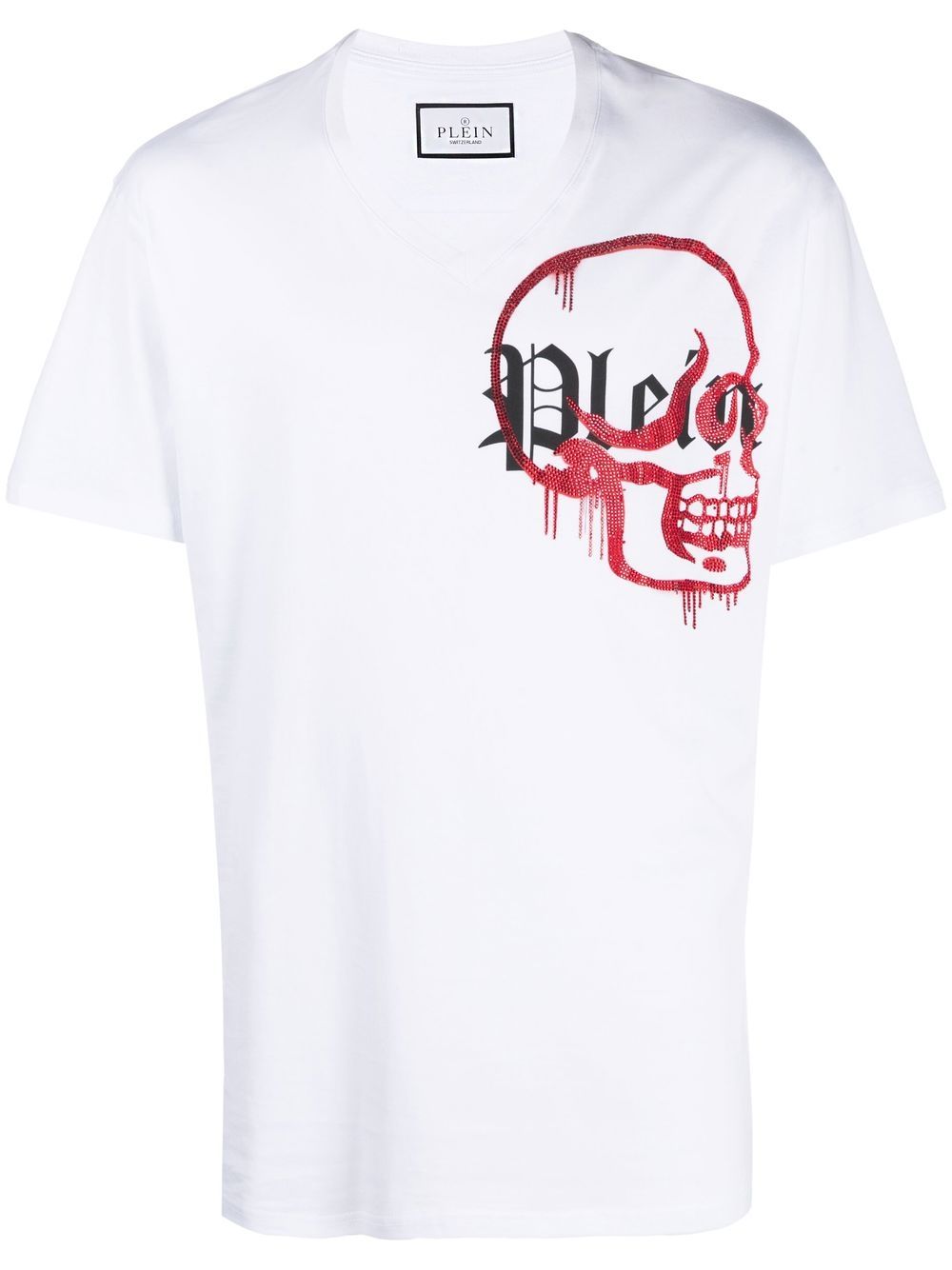 Philipp Plein T-Shirt mit V-Ausschnitt - Weiß von Philipp Plein