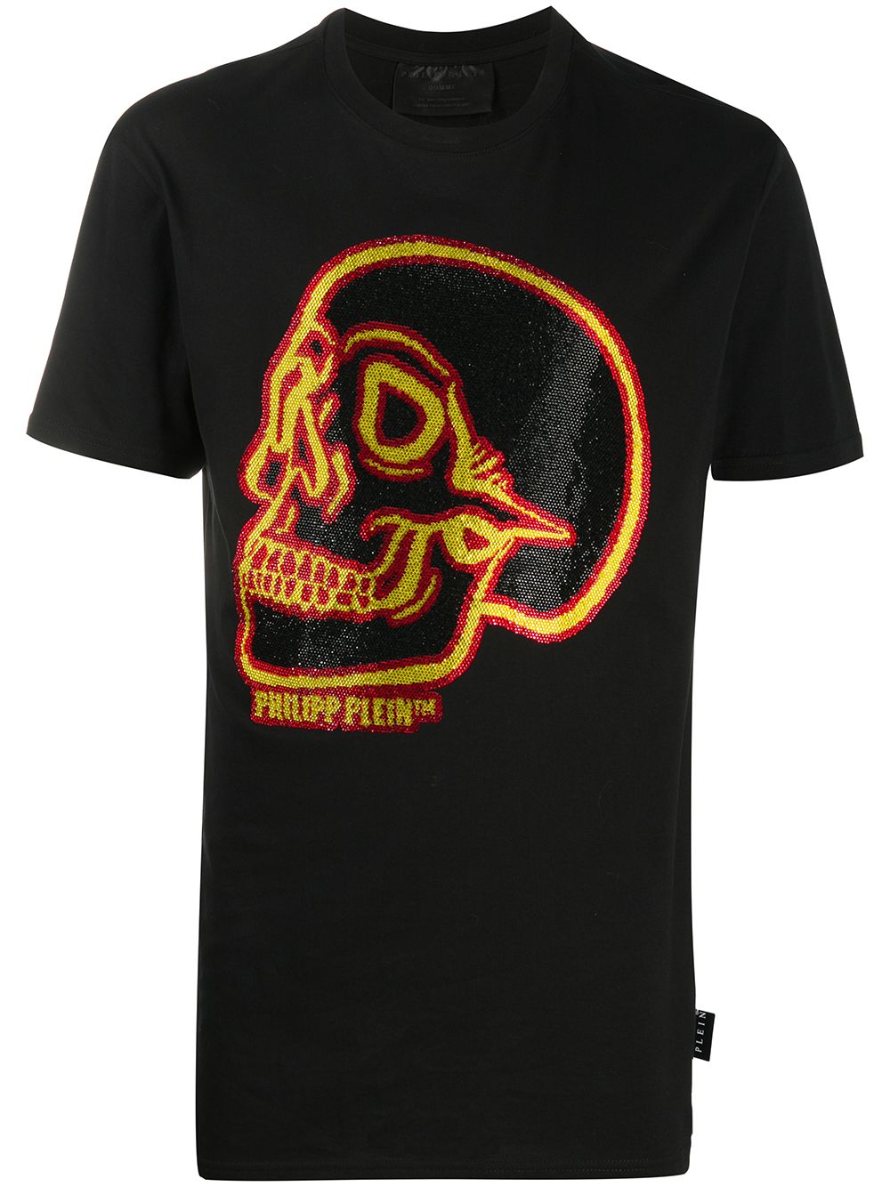 Philipp Plein T-Shirt mit kristallverziertem Totenkopf - Schwarz von Philipp Plein