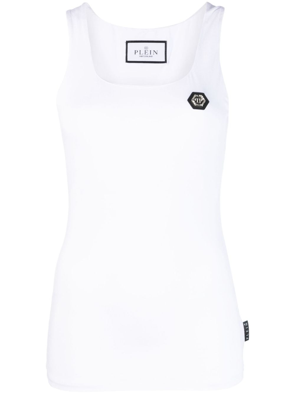 Philipp Plein Tanktop mit Logo-Patch - Weiß von Philipp Plein