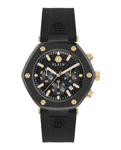 Philipp Plein Herren Uhr Analog Quarz The Hexagon Chrono PWZBA0223 Silikon von Philipp Plein