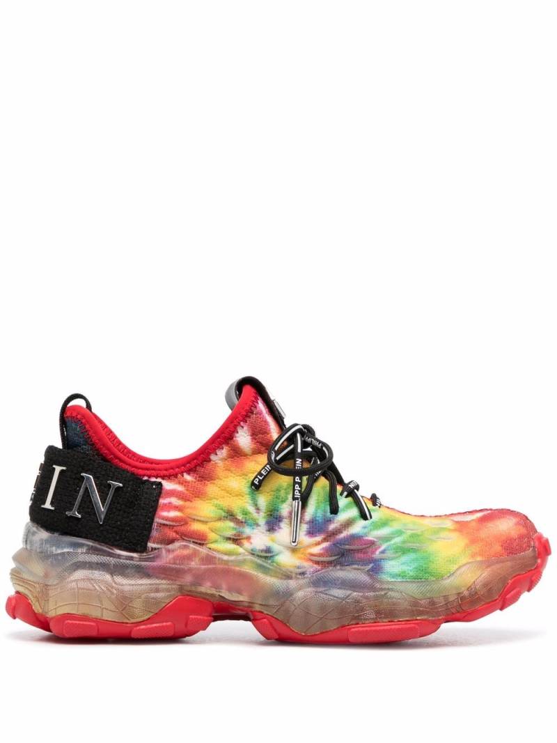 Philipp Plein Tie-dye Runner Hyper $hock Sneakers - Rot von Philipp Plein