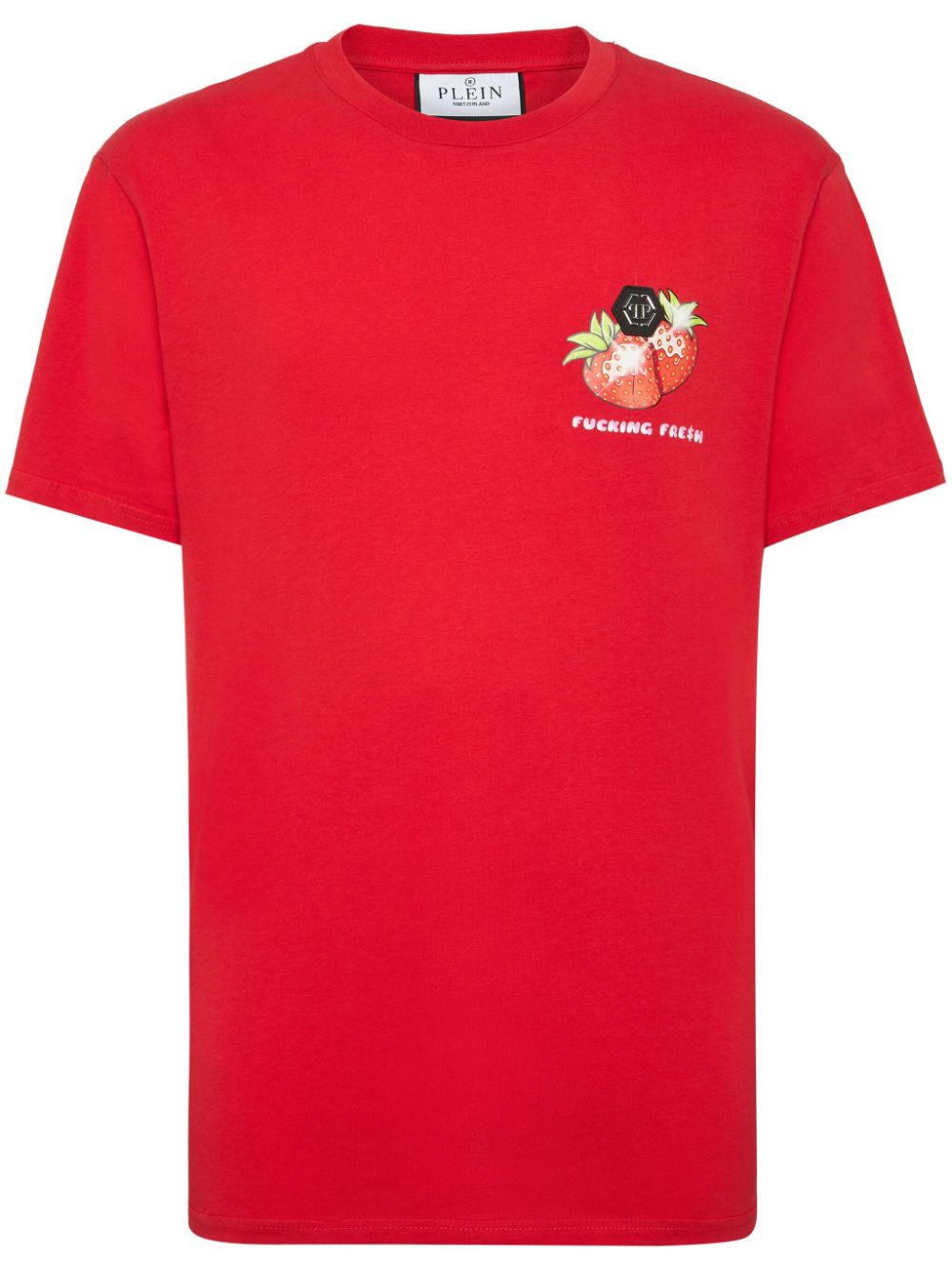 Philipp Plein Tutti Frutti T-Shirt aus Jersey - Rot von Philipp Plein