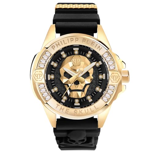 Philipp Plein Unisex Analog Quarz Uhr mit Silikon Armband PWNAA0122 von Philipp Plein