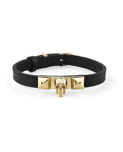 Philipp Plein Unisex Armband Leder Edelstahl IP Gold Plein Enigma PJOEA03BU von Philipp Plein