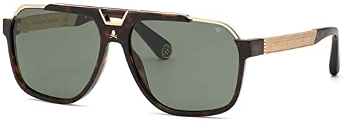 Philipp Plein Unisex SPP046V Sunglasses, 0722 Avana Scura Lucida, 61 Philipp Plein Unisex SPP046V Sunglasses, 0722 Avana Scura Lucida, 61 von Philipp Plein