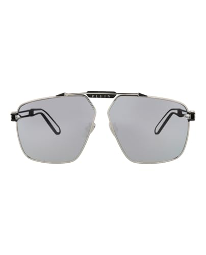 Philipp Plein Unisex SPP049M Sunglasses, K07X Palladio Lucido C/Parti Nero Semilucido, 63 von Philipp Plein