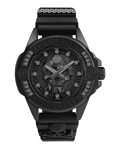 Philipp Plein Unisex Analog Quarz Uhr mit Silikon Armband PWNAA0322 von Philipp Plein