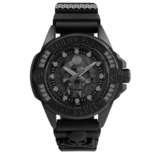 Philipp Plein Unisex Analog Quarz Uhr mit Silikon Armband PWNAA0322 von Philipp Plein