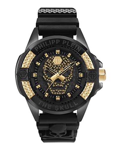 Philipp Plein Herren Analog Quarz Uhr mit Silikon Armband PWAAA1321 von Philipp Plein