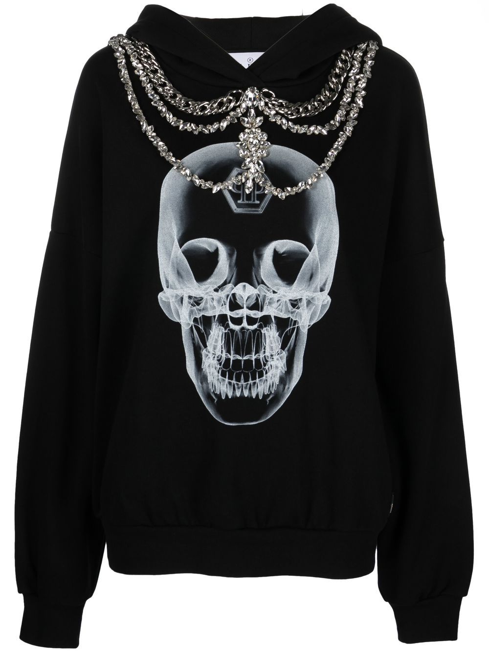 Philipp Plein X-Ray Hoodie mit Kristallen - Schwarz von Philipp Plein