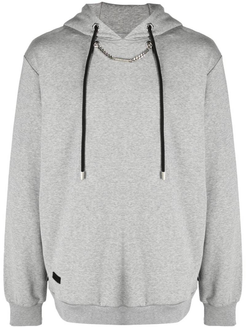 Philipp Plein Hoodie mit Zierkette - Grau von Philipp Plein