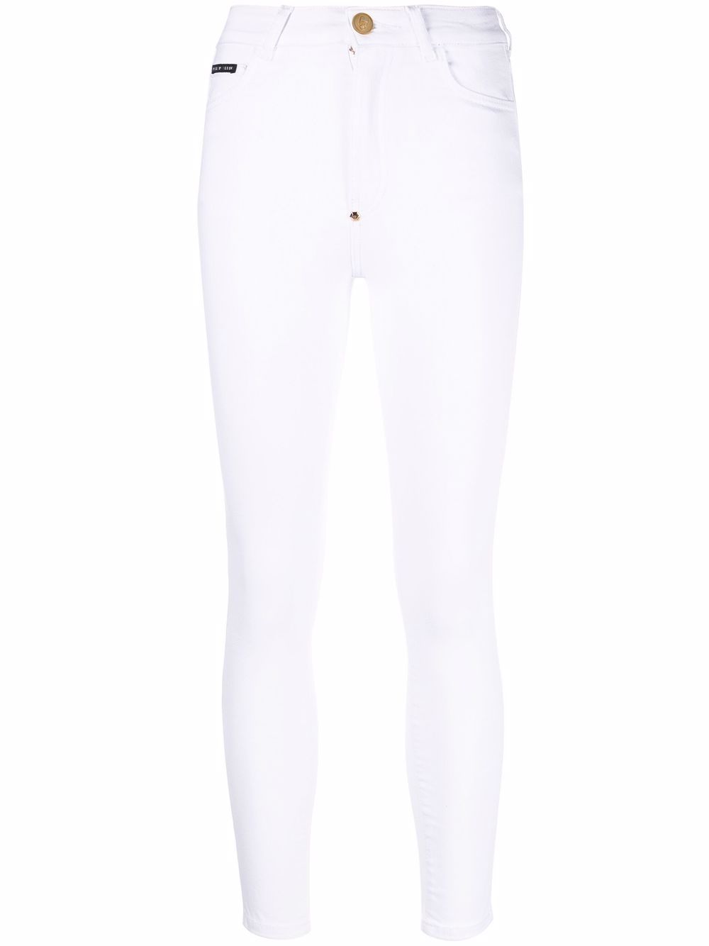 Philipp Plein Cropped-Skinny-Jeans - Weiß von Philipp Plein