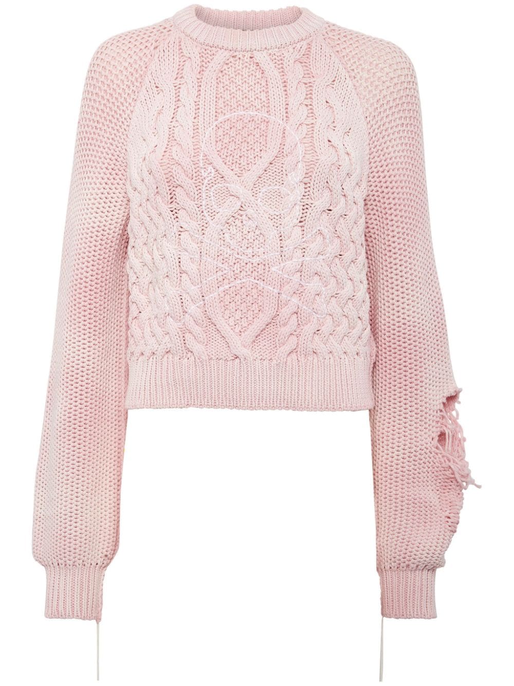 Philipp Plein Pullover in Distressed-Optik - Rosa von Philipp Plein