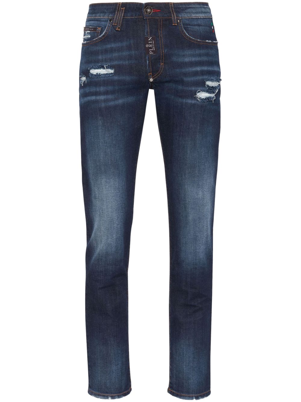 Philipp Plein Skinny-Jeans im Distressed-Look - Blau von Philipp Plein