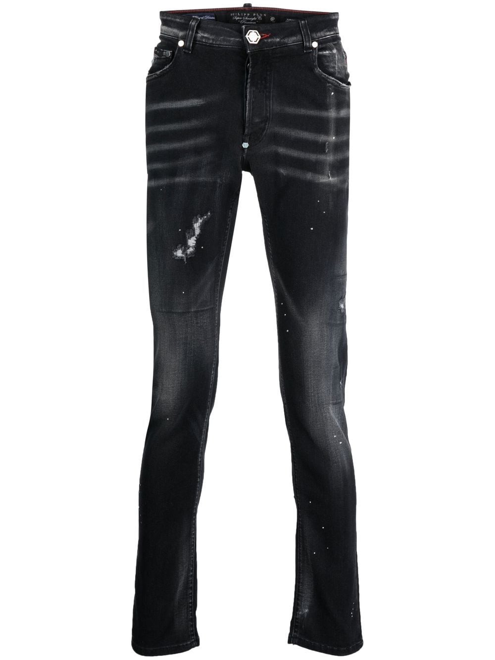 Philipp Plein Skinny-Jeans im Distressed-Look - Schwarz von Philipp Plein