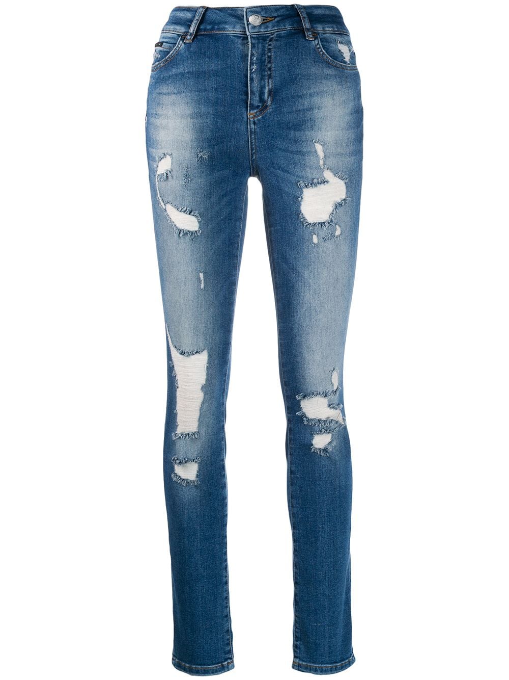 Philipp Plein Skinny-Jeans im Distressed-Look - Blau von Philipp Plein